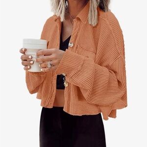 42. FP Inspired Waffle Knit Shacket (msrp $36)